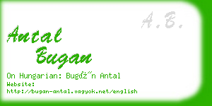 antal bugan business card